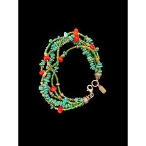 Peyote Bird Beaded Sterling Silver Bracelet
